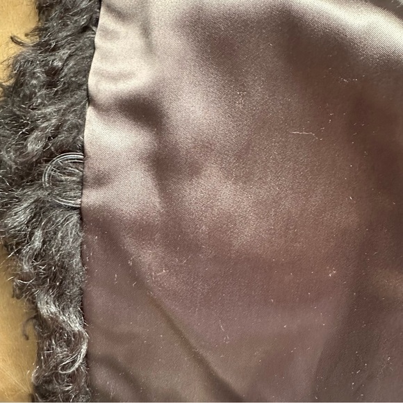 Vintage chocolate brown fur shearling curly lamb leather penny lane coat jacket - Picture 16 of 16